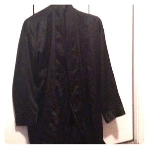 Black silk robe